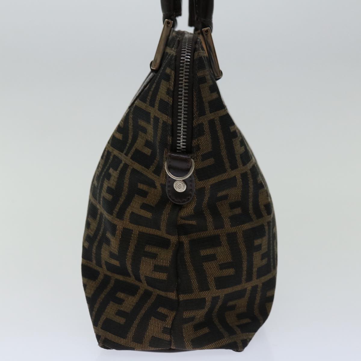 Luxury FendiZucca Canvas Hand Bag Black Brownbs12482