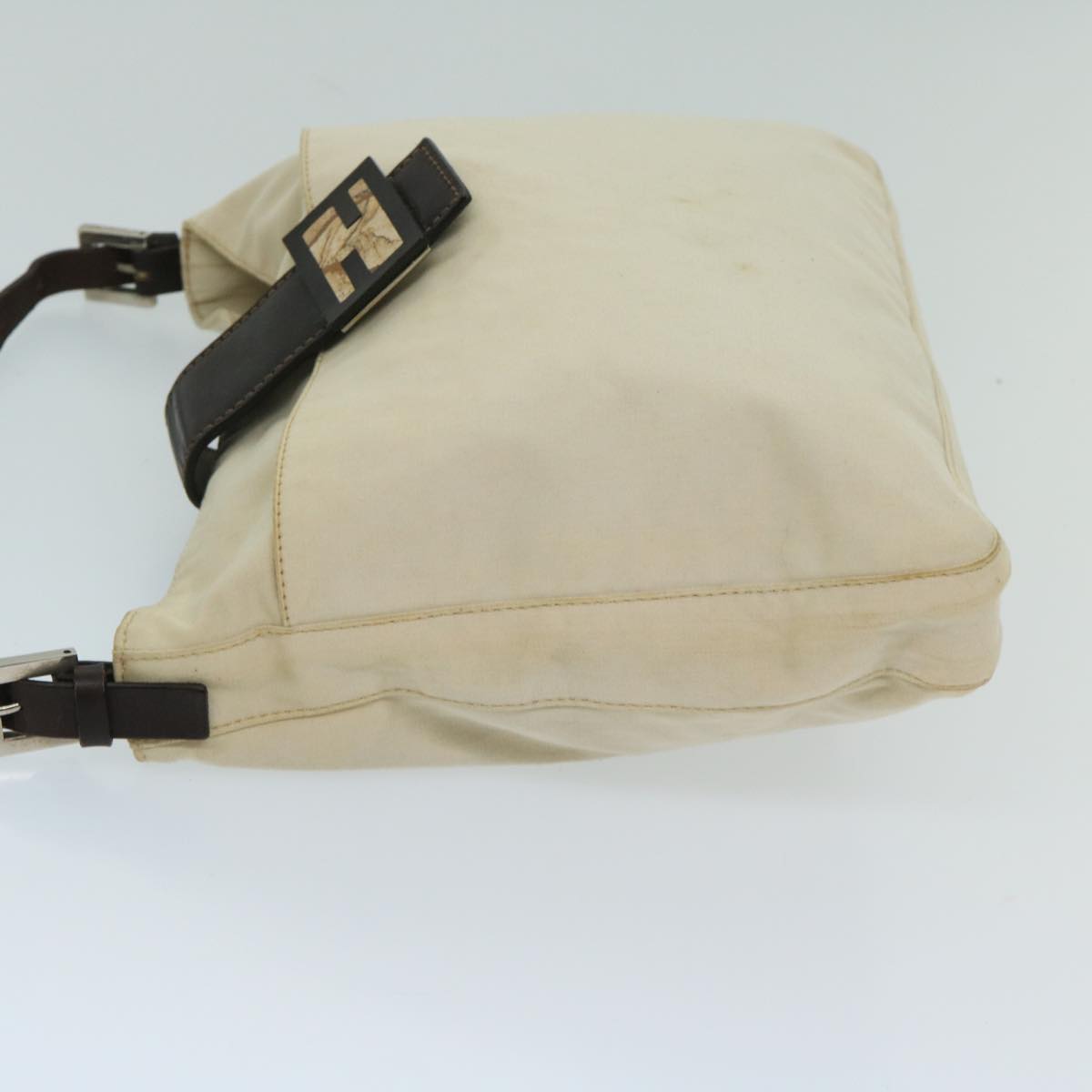 Luxury FendiMamma Baguette Shoulder Bag Canvas Beigebs12544