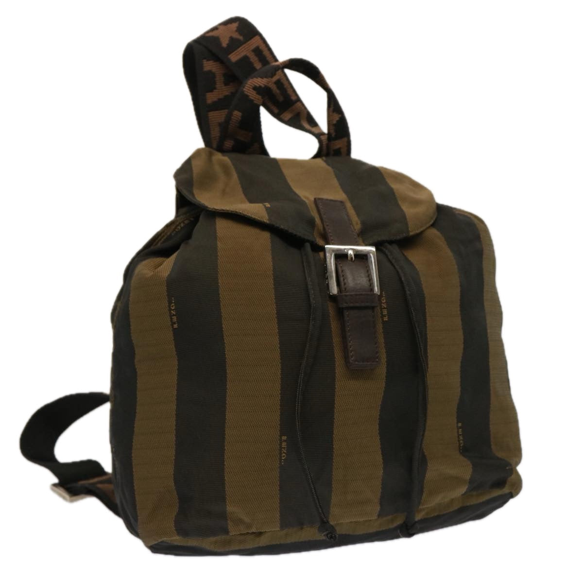 Luxury FendiPecan Canvas Backpack Nylon Brownbs12549