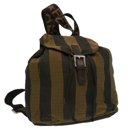 Luxury FendiPecan Canvas Backpack Nylon Brownbs12549