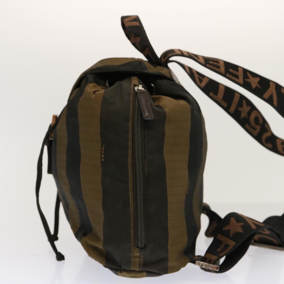 Luxury FendiPecan Canvas Backpack Nylon Brownbs12549