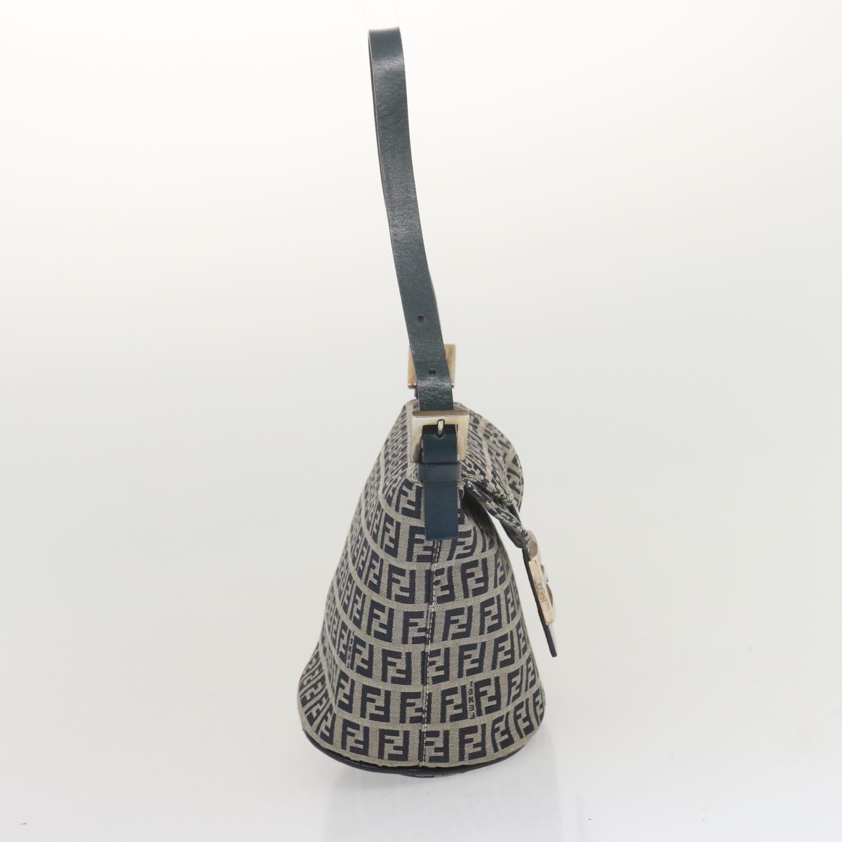 Luxury FendiZucchino Canvas Mamma Baguette Shoulder Bag Navybs12563
