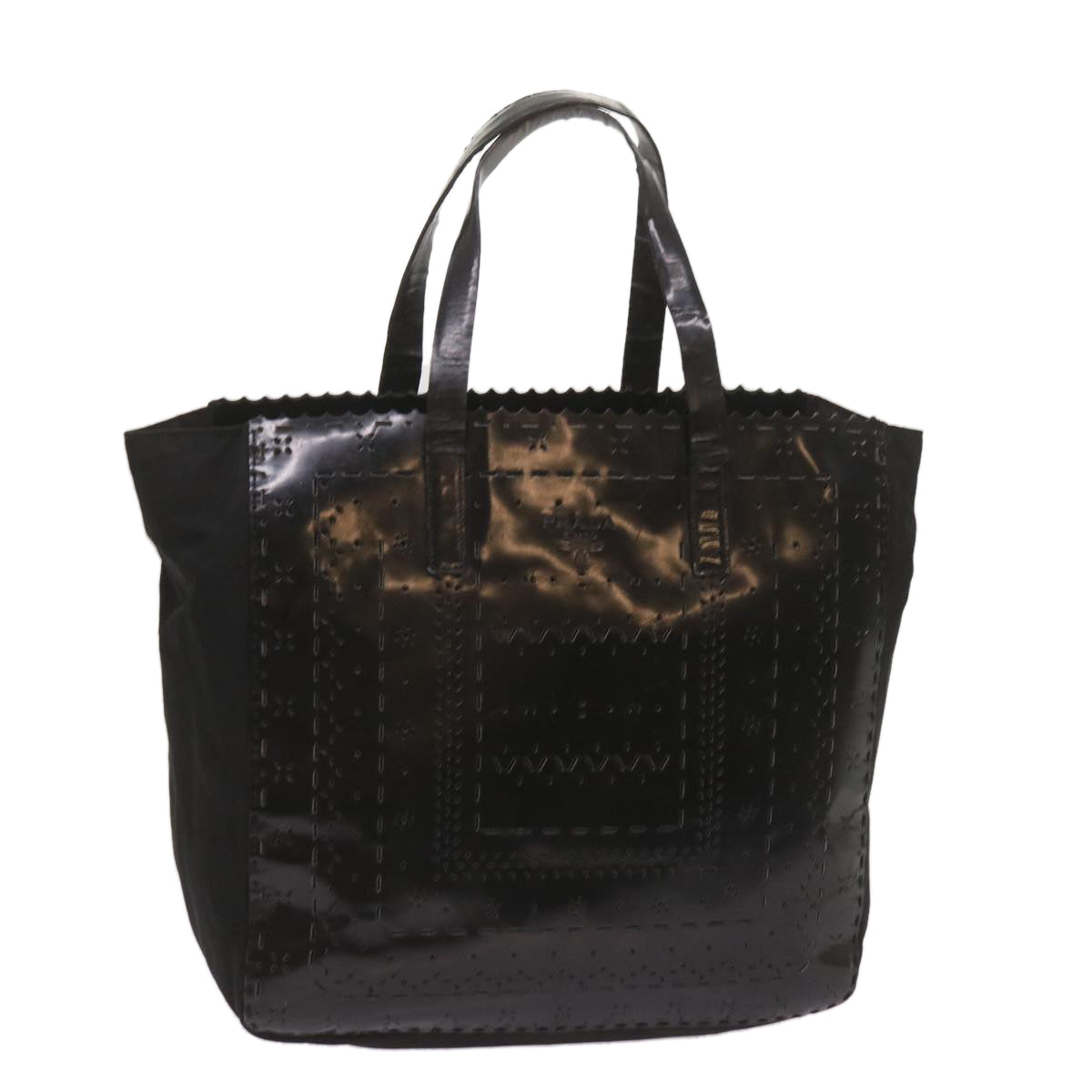 Luxury PradaHand Bag Nylon Leather Black bs12637
