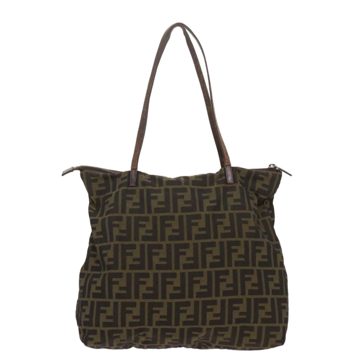 Luxury FendiZucca Canvas Tote Bag Black Brownbs12707