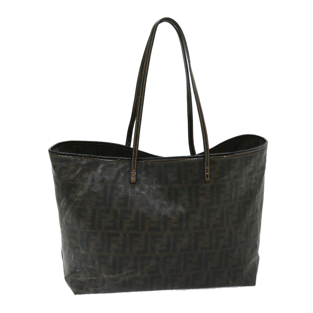Luxury FendiZucca Canvas Tote Bag Brownbs12871