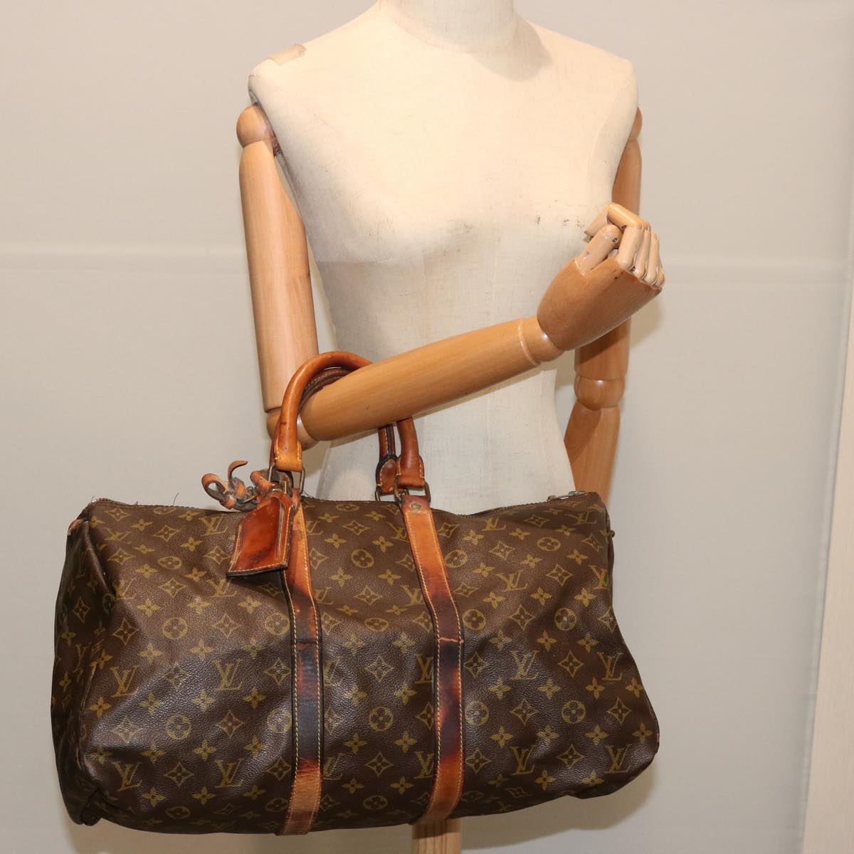 LOUIS VUITTON Monogram Keepall 45 Boston Bag Old model M41428 LV bs13016