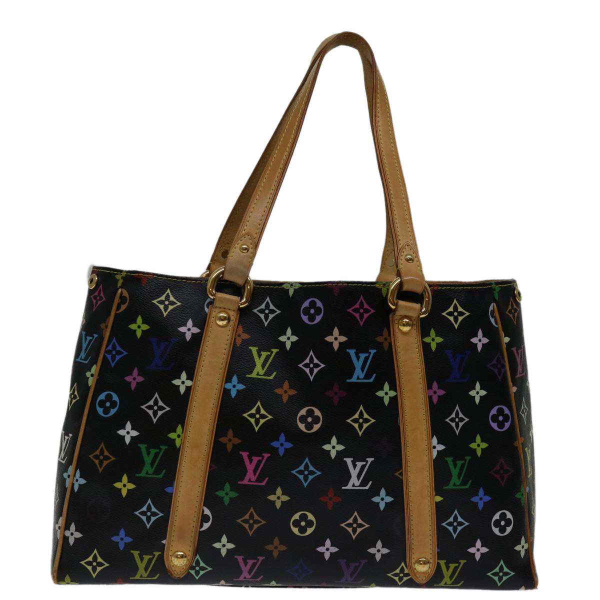 LOUIS VUITTON Monogram Multicolor Aurelia MM Tote Bag Black M40095 bs13060