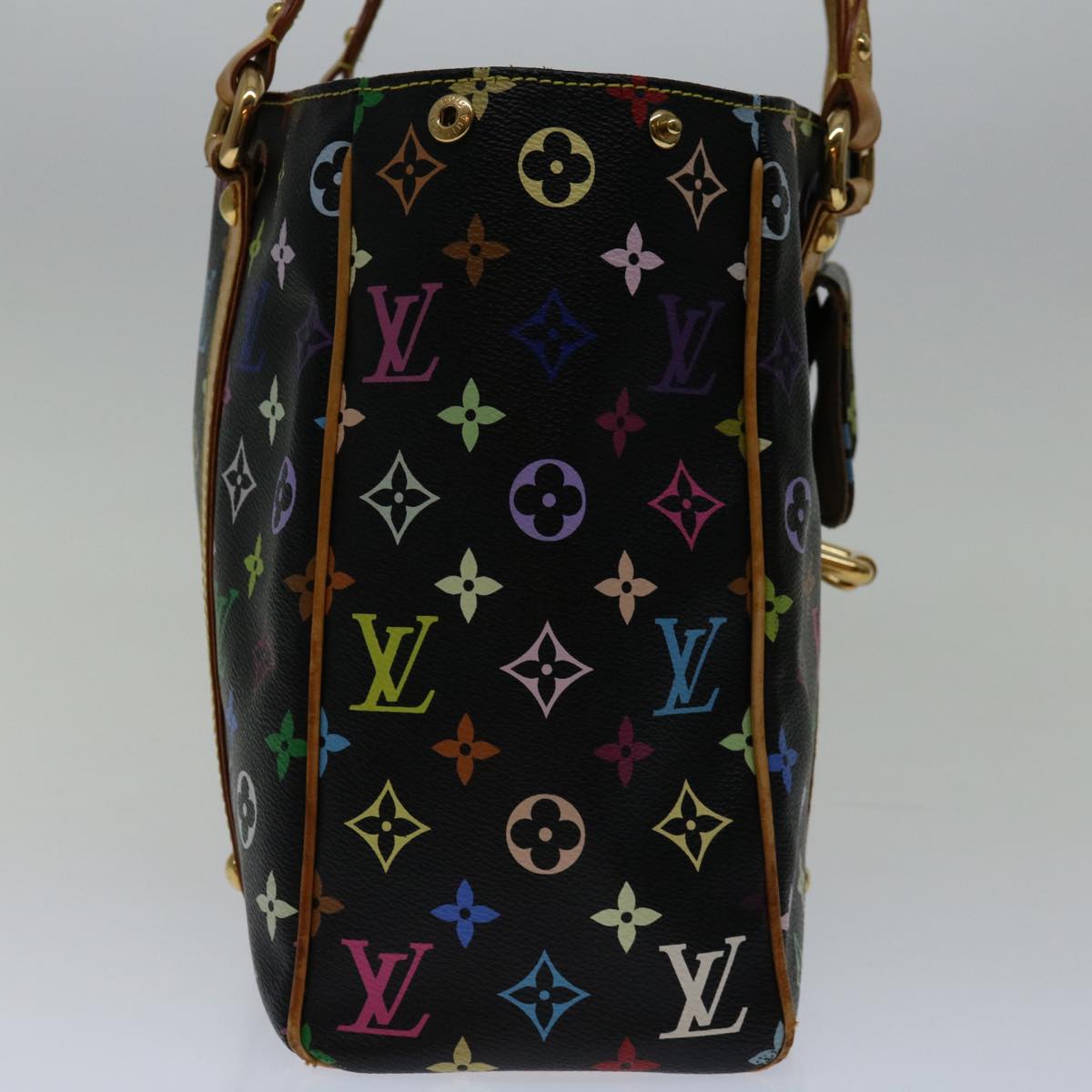 LOUIS VUITTON Monogram Multicolor Aurelia MM Tote Bag Black M40095 bs13060