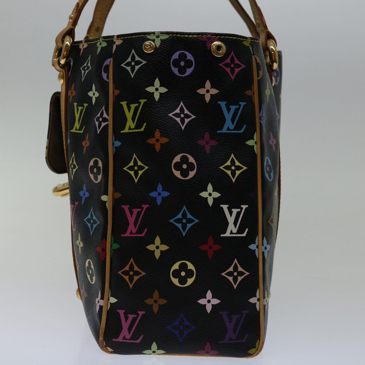 LOUIS VUITTON Monogram Multicolor Aurelia MM Tote Bag Black M40095 bs13060