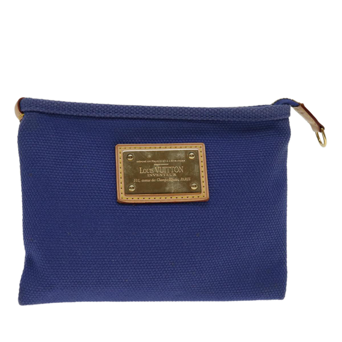 LOUIS VUITTON Antigua Pouch Blue M40067 LV bs13089
