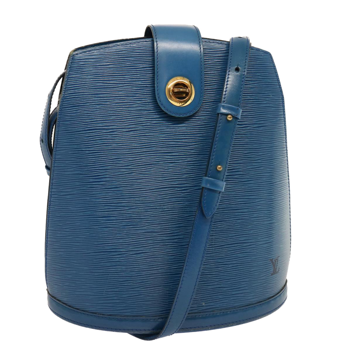 LOUIS VUITTON Epi Cluny Shoulder Bag Blue M52255 LV bs13116