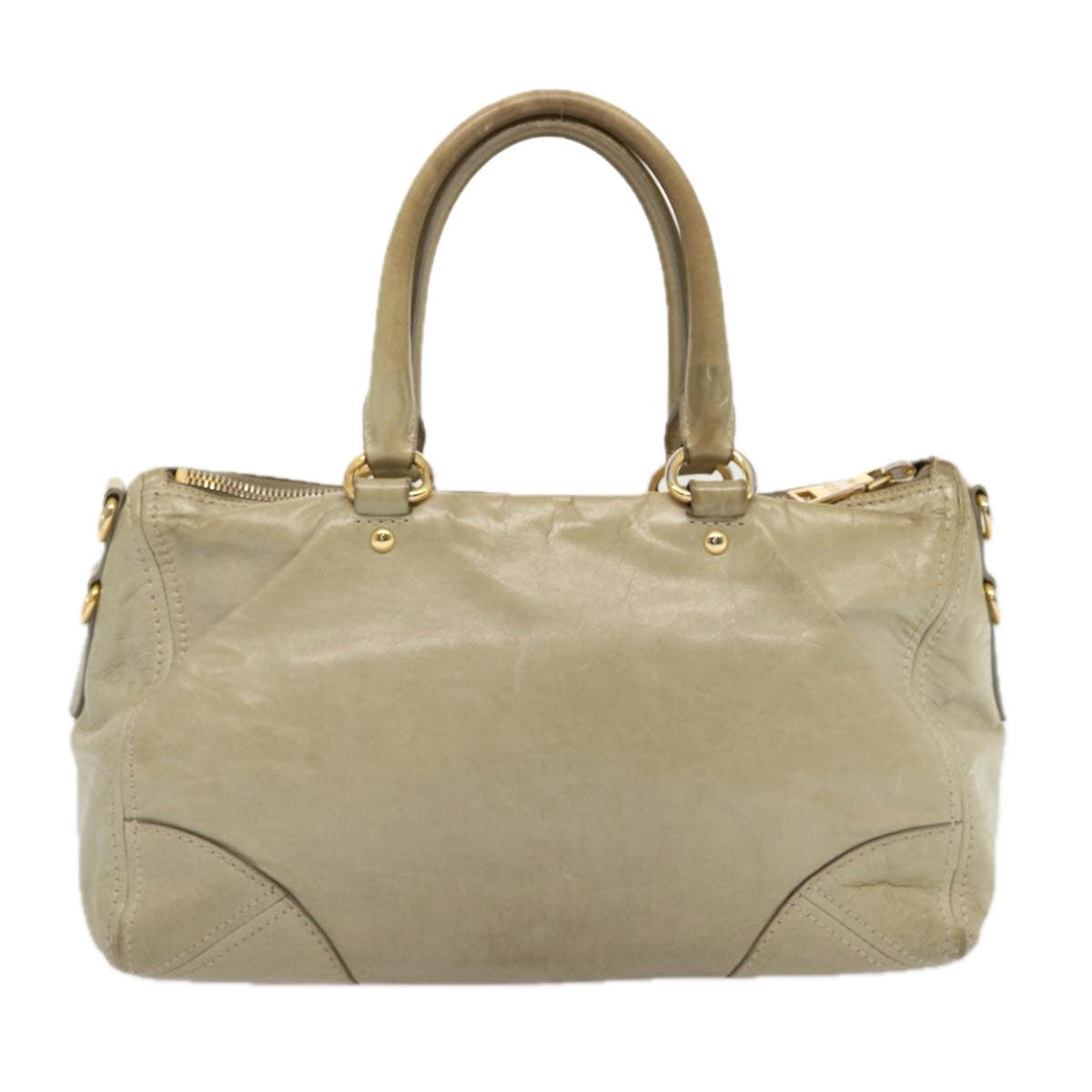 Luxury PradaHand Bag Leather Gray bs13155