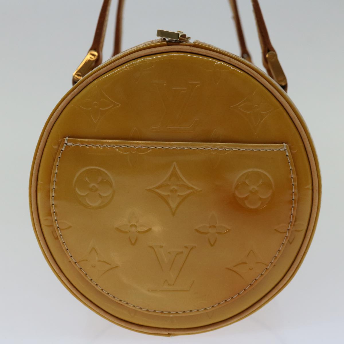 LOUIS VUITTON Monogram Vernis Bedford Hand Bag Beige M91006 LV bs13165