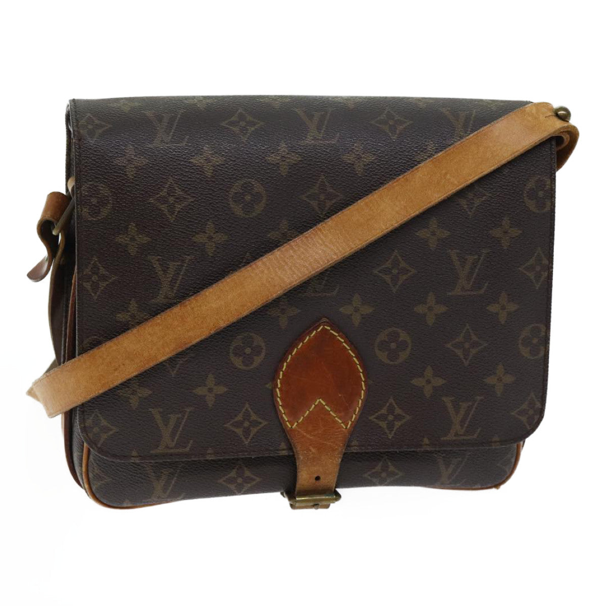 LOUIS VUITTON Monogram Cartouchiere GM Shoulder Bag Vintage M51252 bs13169