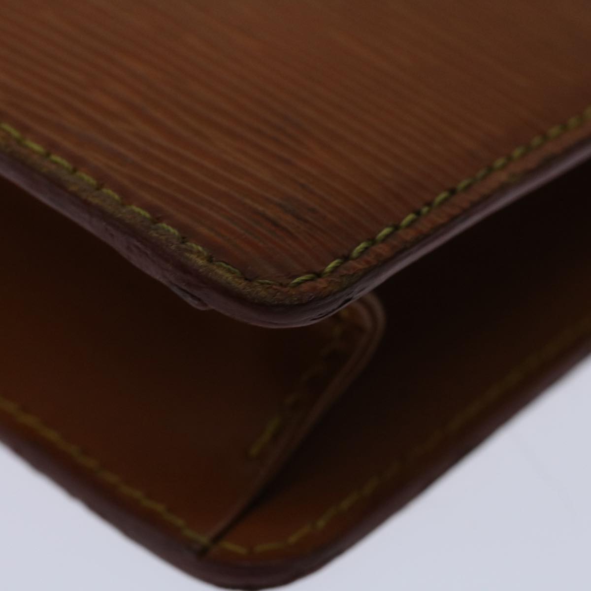 LOUIS VUITTON Epi Pochette Homme Bag Brown Zipang gold M52528 LV bs13172
