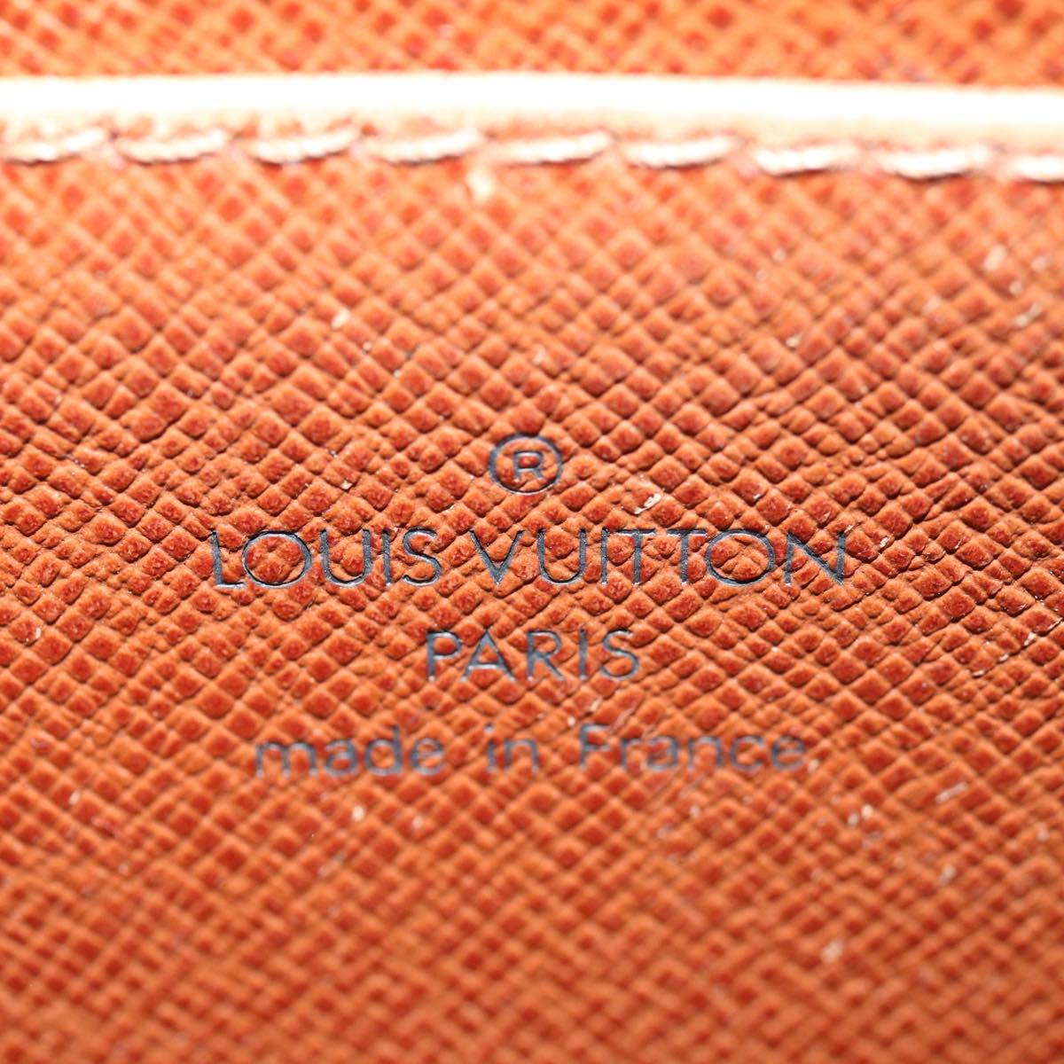 LOUIS VUITTON Epi Pochette Homme Bag Brown Zipang gold M52528 LV bs13172