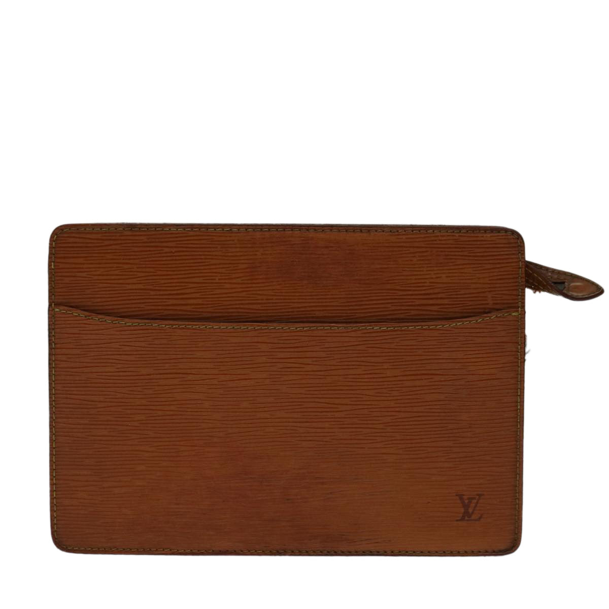 LOUIS VUITTON Epi Pochette Homme Bag Brown Zipang gold M52528 LV bs13172