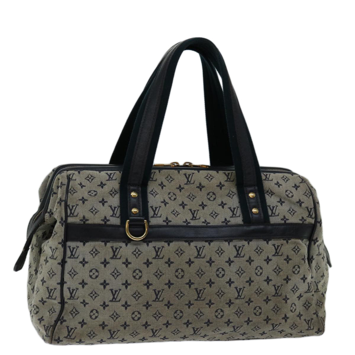 LOUIS VUITTON Monogram Mini Josephine GM Hand Bag Blue M92211 LV bs13173