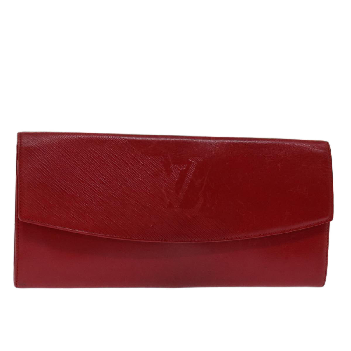 LOUIS VUITTON Mycenae Clutch Bag Leather Red M63957 LV bs13222