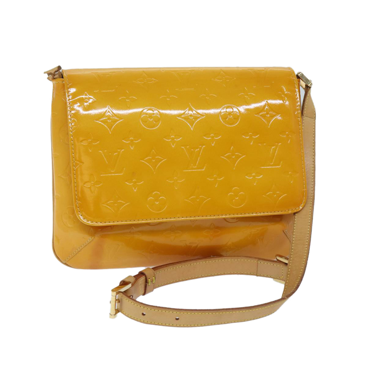 LOUIS VUITTON Monogram Vernis Thompson Street Bag Beige M91301 LV bs13227