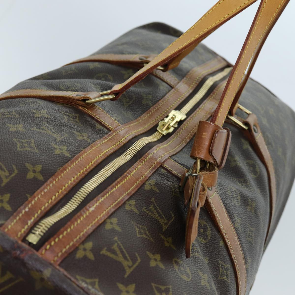LOUIS VUITTON Monogram Sac Souple 55 Boston Bag M41622 LV bs13264