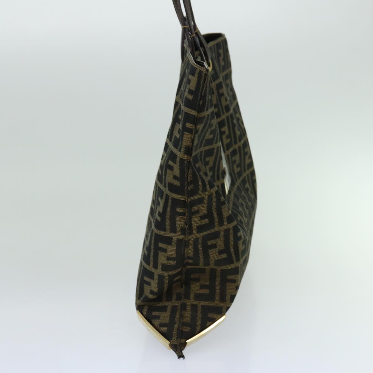 Luxury FendiZucca Canvas Hand Bag Brown Blackbs13299