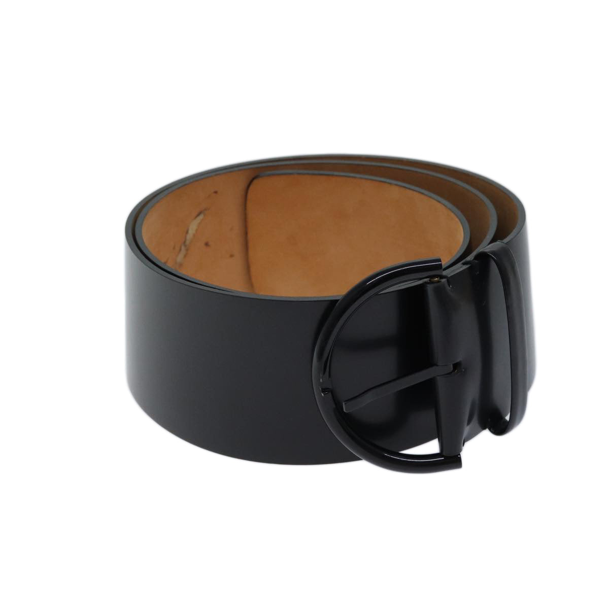 LOUIS VUITTON Belt Leather 90/36 Black LV bs13313