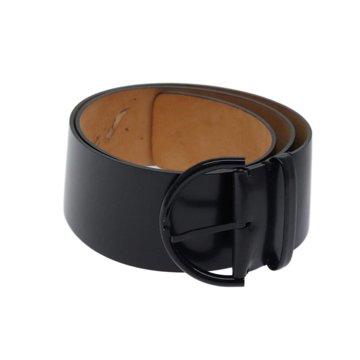 LOUIS VUITTON Belt Leather 90/36 Black LV bs13313