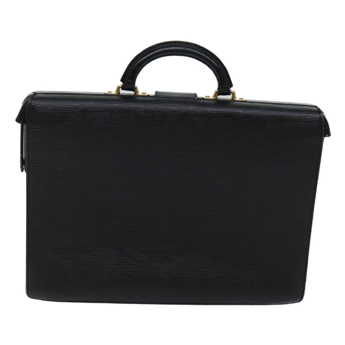 LOUIS VUITTON Epi Serviette Fermoir Business Bag Black M54352 LV bs13342