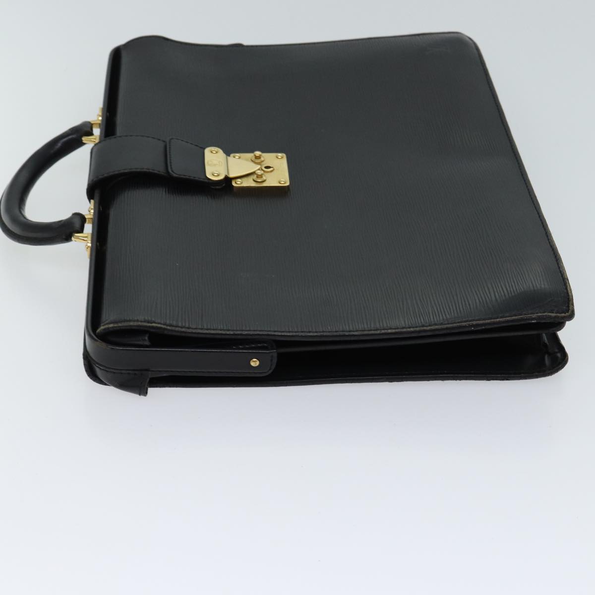 LOUIS VUITTON Epi Serviette Fermoir Business Bag Black M54352 LV bs13342