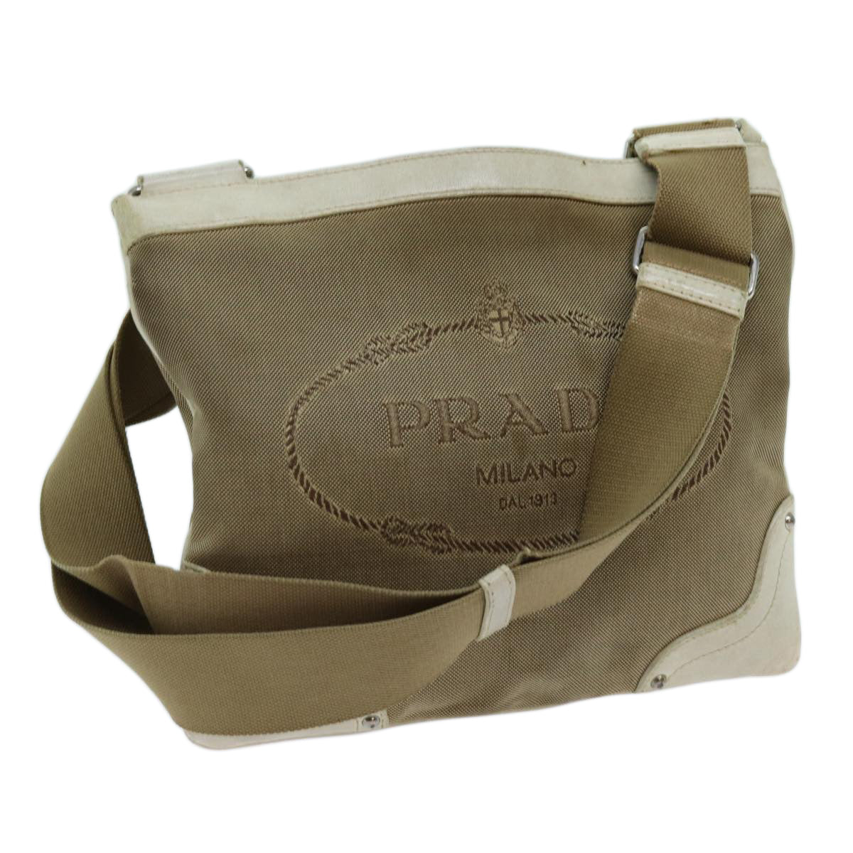 Luxury PradaShoulder Bag Canvas Beige bs13418