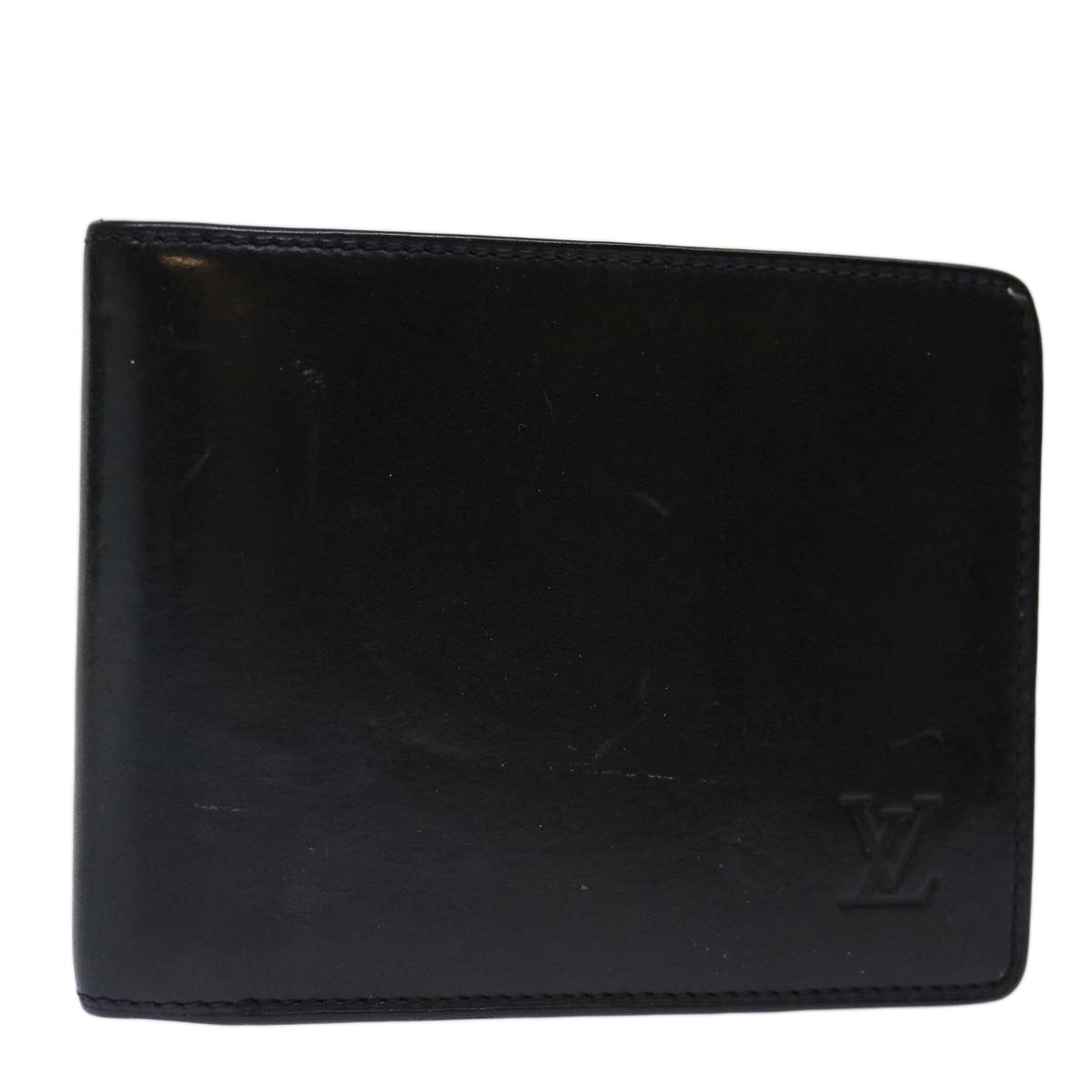 LOUIS VUITTON Nomad Multipuru Wallet Leather Black LV bs13444