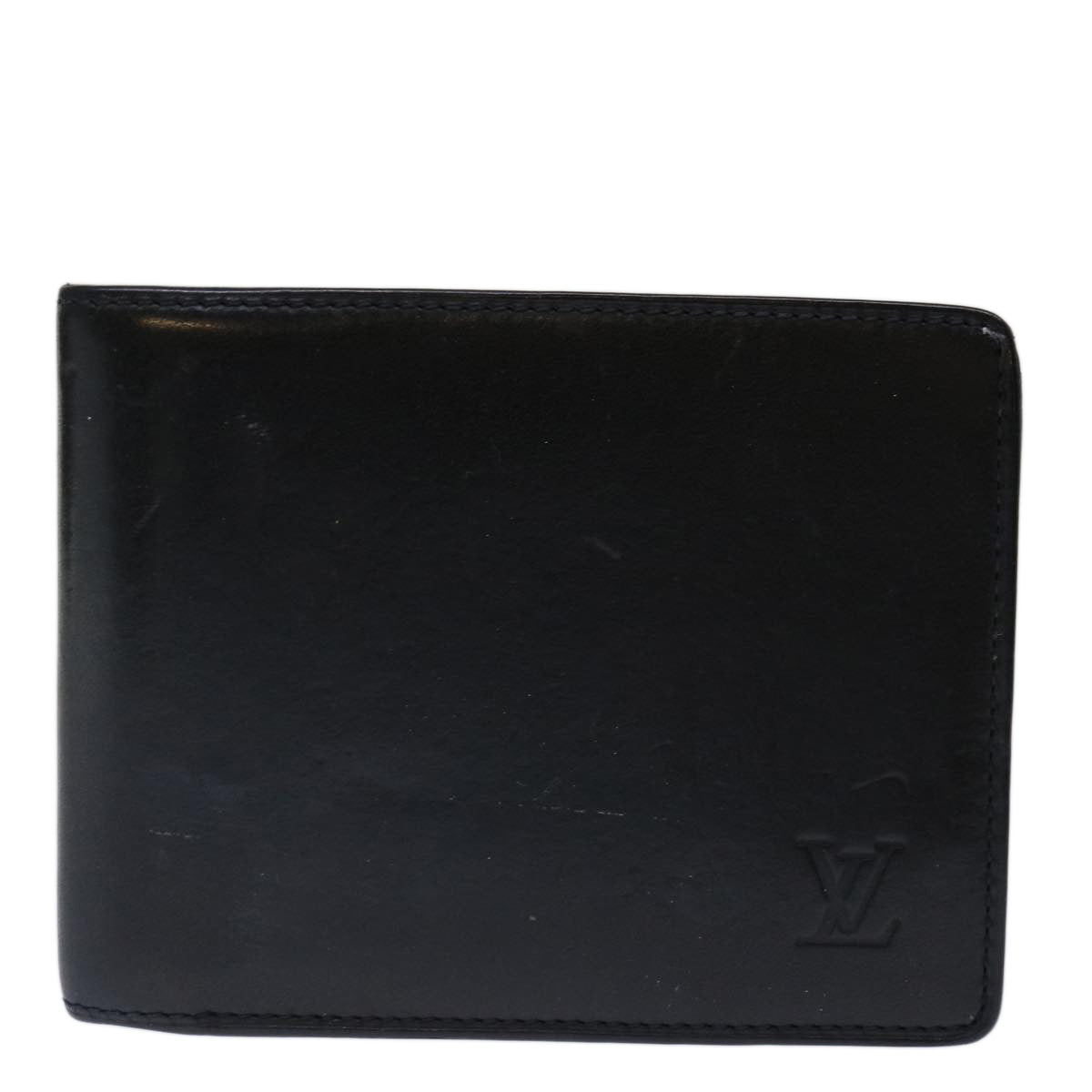 LOUIS VUITTON Nomad Multipuru Wallet Leather Black LV bs13444