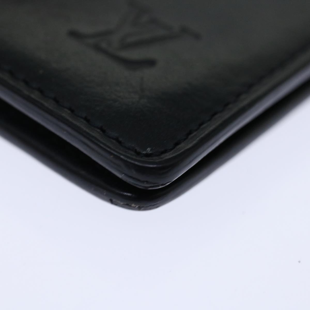 LOUIS VUITTON Nomad Multipuru Wallet Leather Black LV bs13444