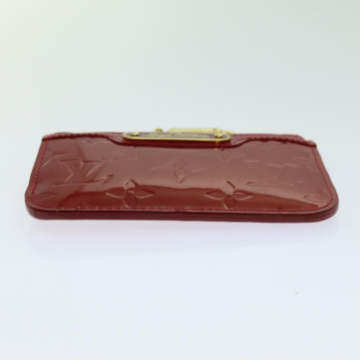 LOUIS VUITTON Vernis Pochette Cles NM Coin Purse Red M91669 LV bs13492