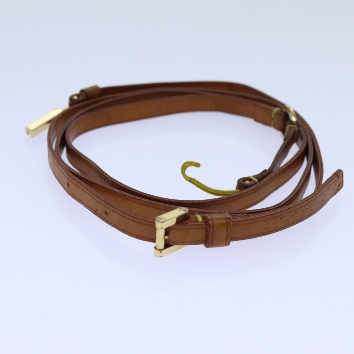LOUIS VUITTON Belt Leather 95/38 Beige LV bs13504