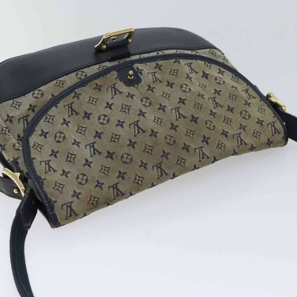 LOUIS VUITTON Monogram Mini Belanger Shoulder Bag Blue M92670 LV bs13523