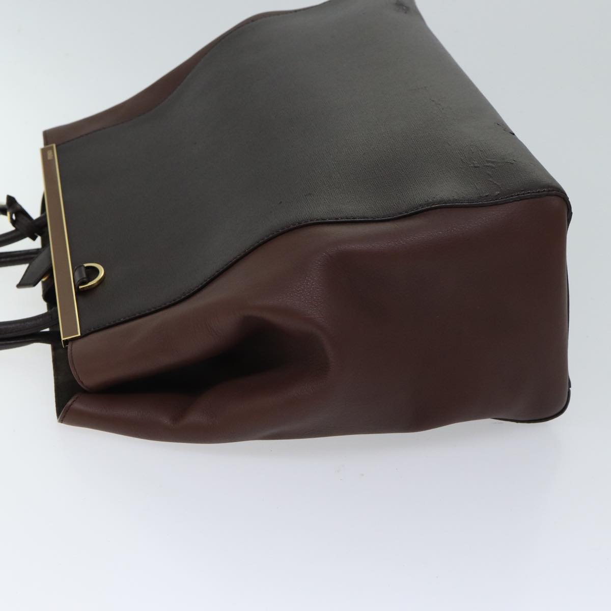 Luxury FendiTo joule Hand Bag Leather Brownbs13527