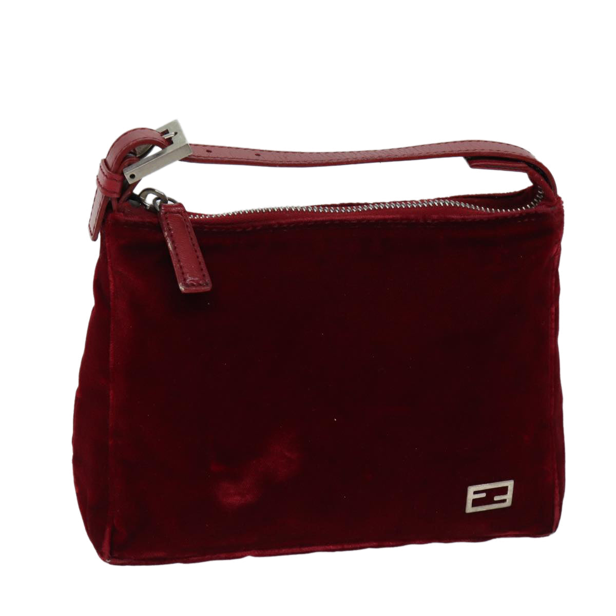 Luxury FendiHand Bag Velor Redbs13552