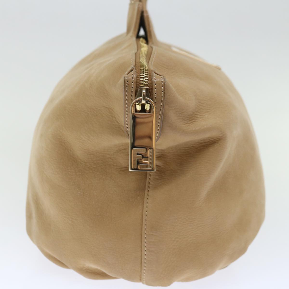 Luxury Fendi Shoulder Bag Leather Beigebs13601