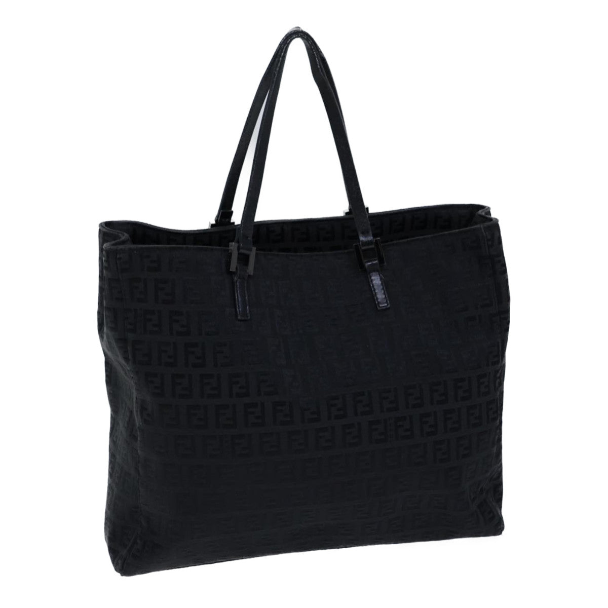 Luxury Fendi Zucchino Canvas Hand Bag Blackbs13696