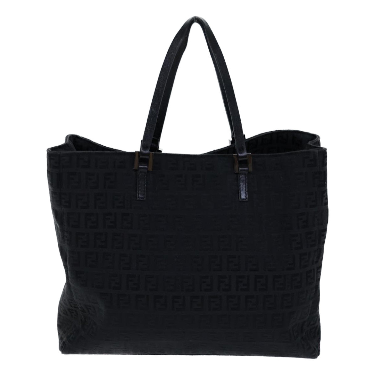 Luxury Fendi Zucchino Canvas Hand Bag Blackbs13696