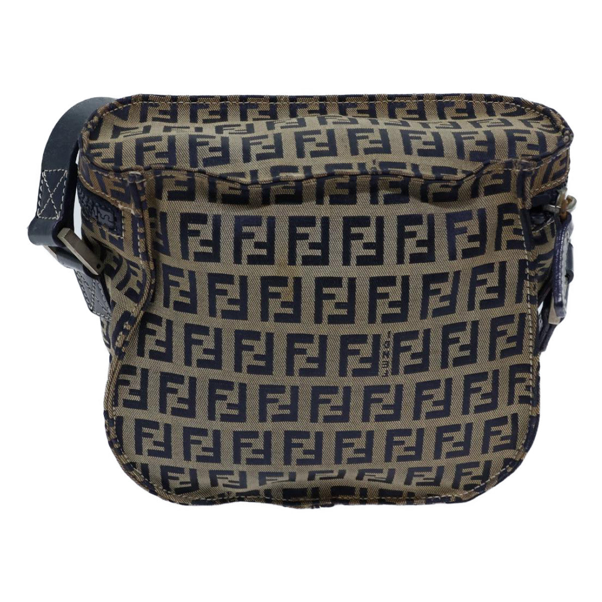 Luxury Fendi Zucchino Canvas Shoulder Bag Navybs13705