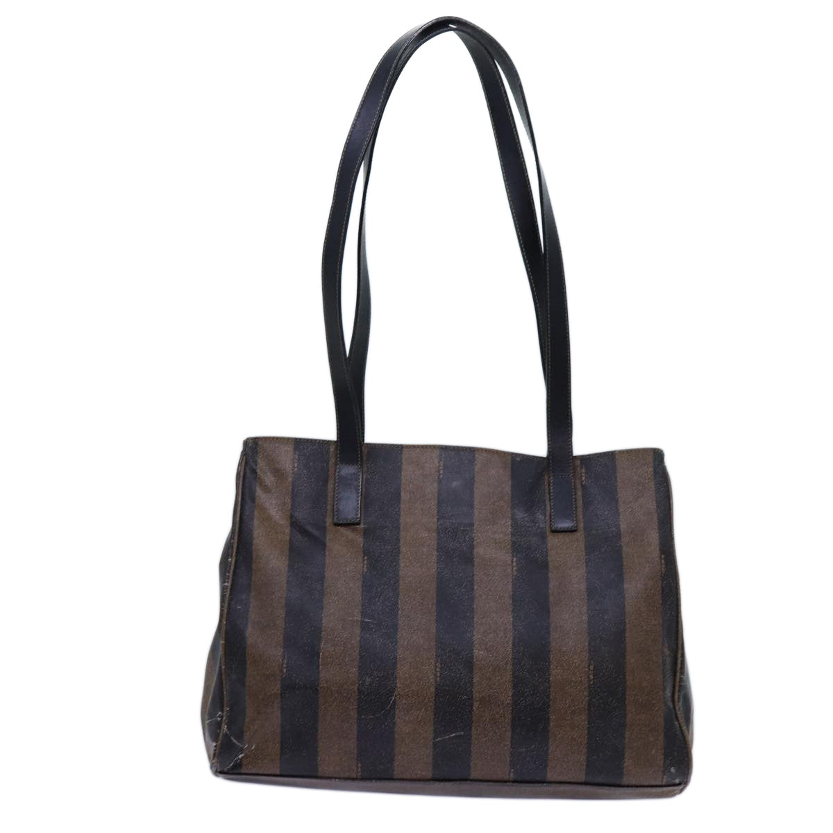 Luxury Fendi Pecan Canvas Shoulder Bag Coated Canvas Black Brownbs13718
