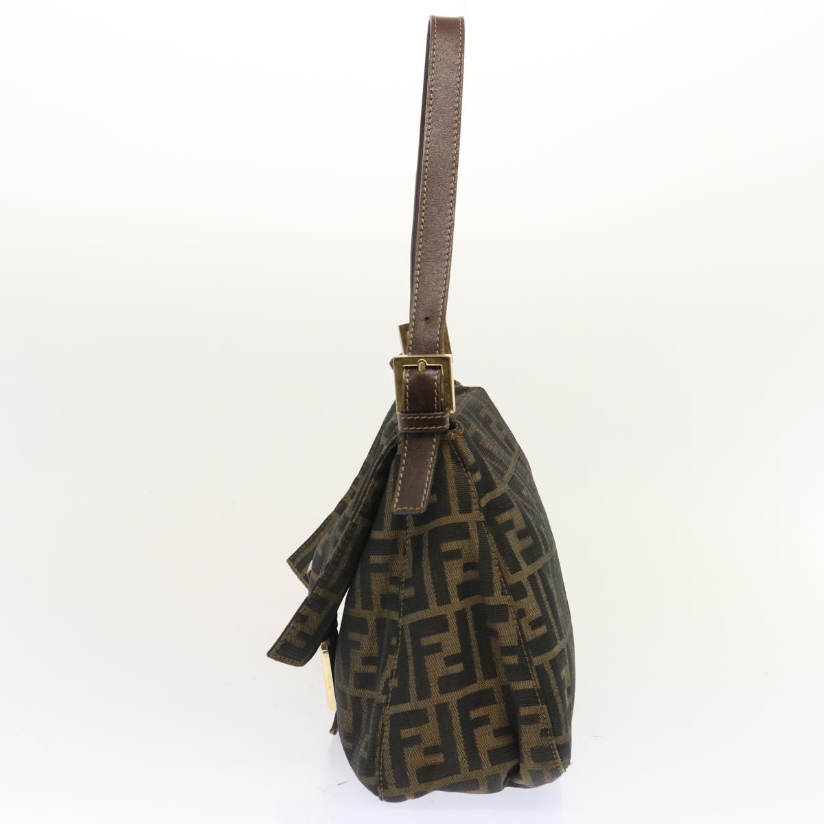 Luxury Fendi Zucca Canvas Mamma Baguette Shoulder Bag Brownbs13764