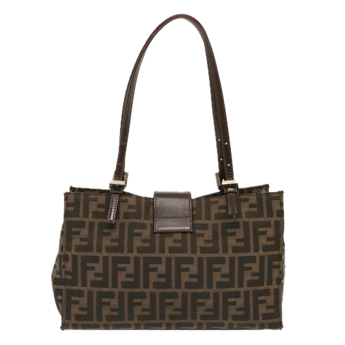 Luxury Fendi Zucca Canvas Shoulder Bag Brownbs13765