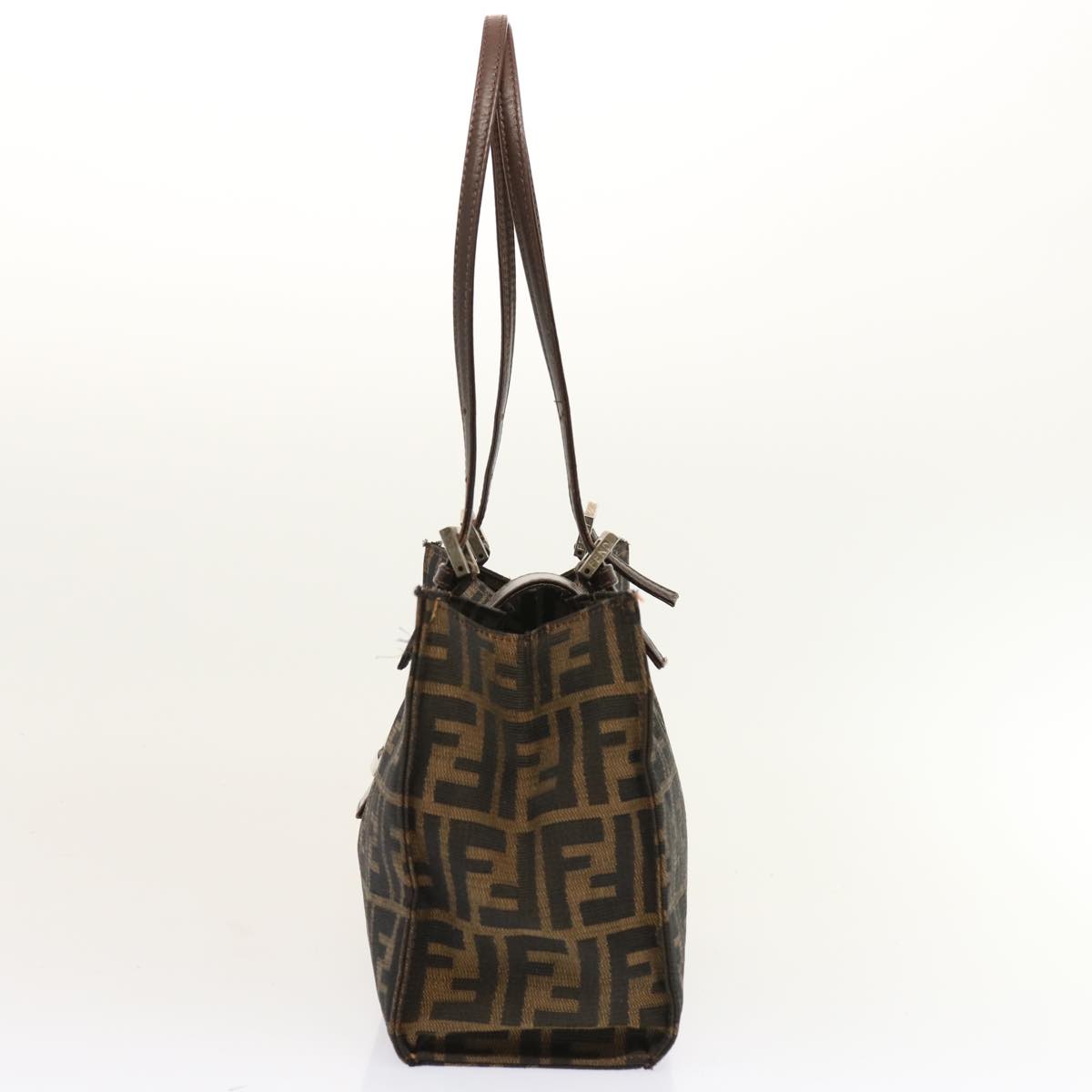 Luxury Fendi Zucca Canvas Shoulder Bag Brownbs13765