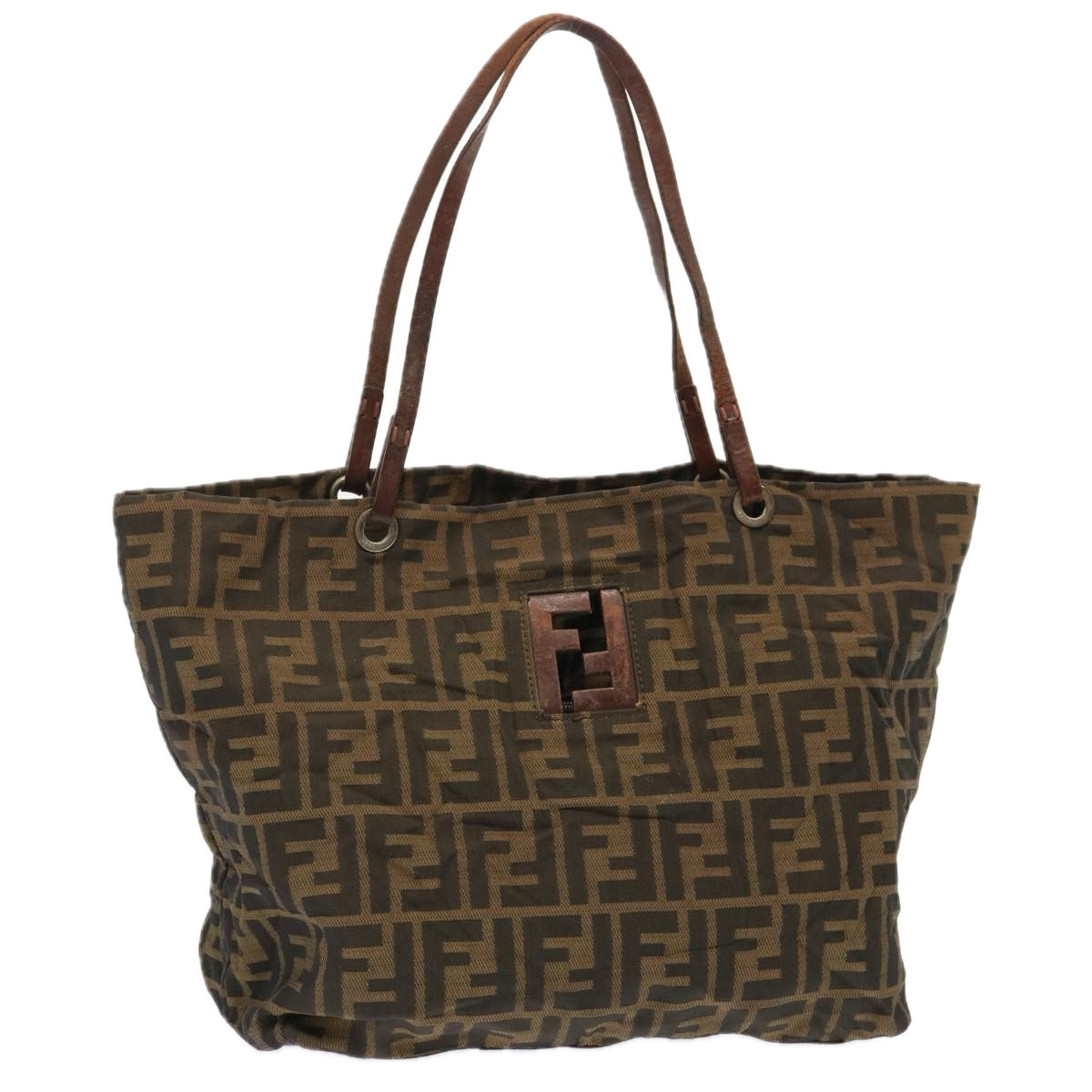Luxury Fendi Zucca Canvas Tote Bag Brownbs13766