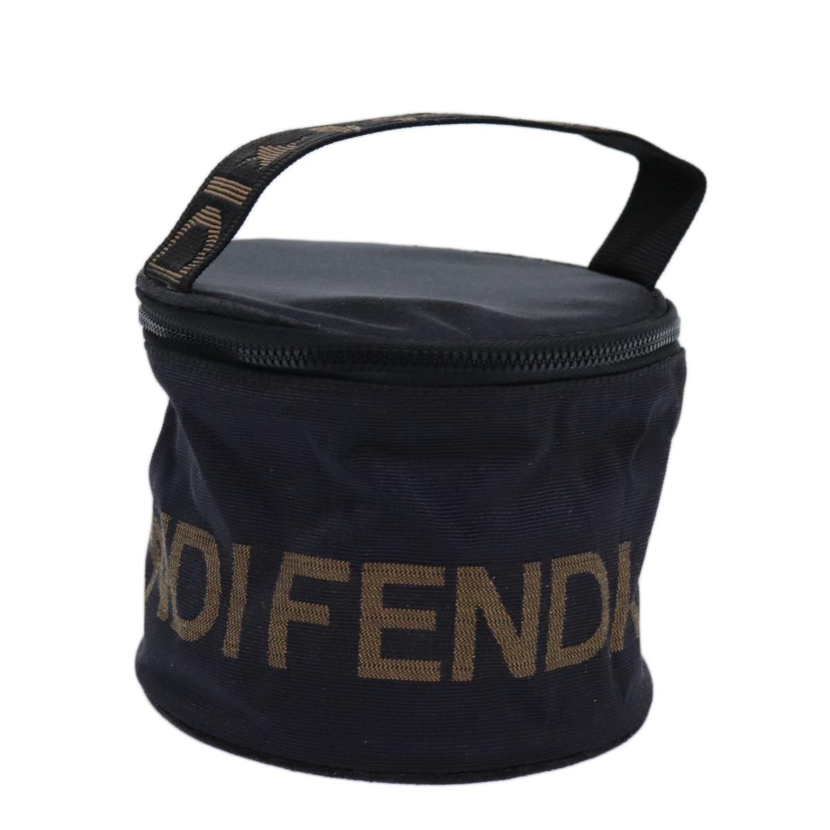 Luxury Fendi Vanity Pouch Nylon Black Brownbs13785