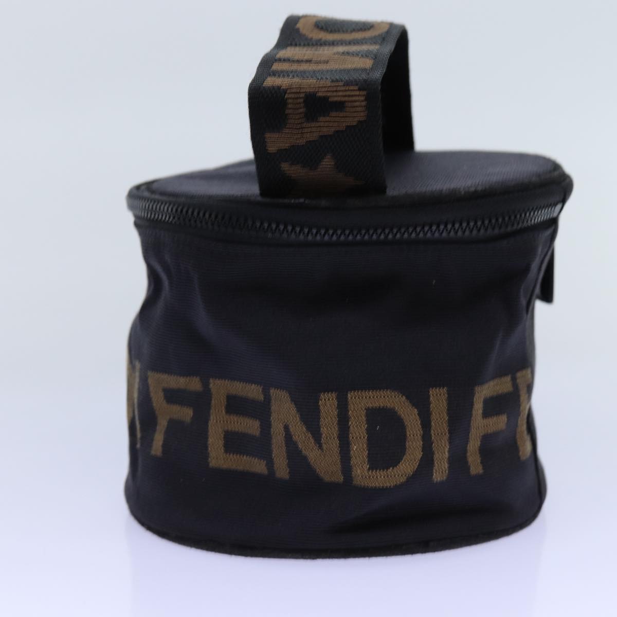 Luxury Fendi Vanity Pouch Nylon Black Brownbs13785